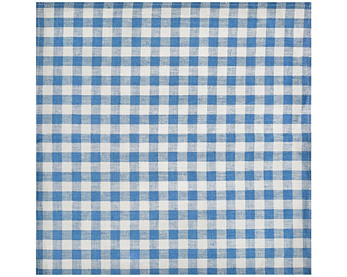 Linen napkins natura small blue square